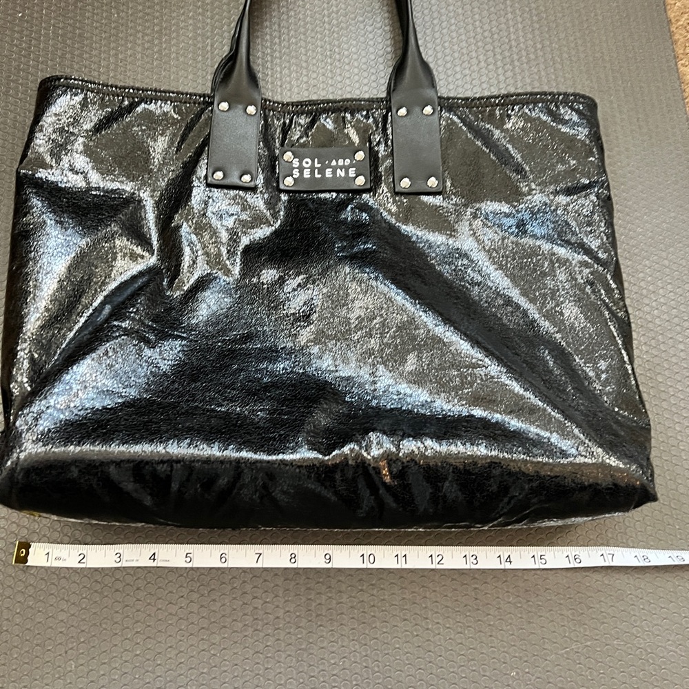 Sol and Selene glitter shoulder/laptop tote bag